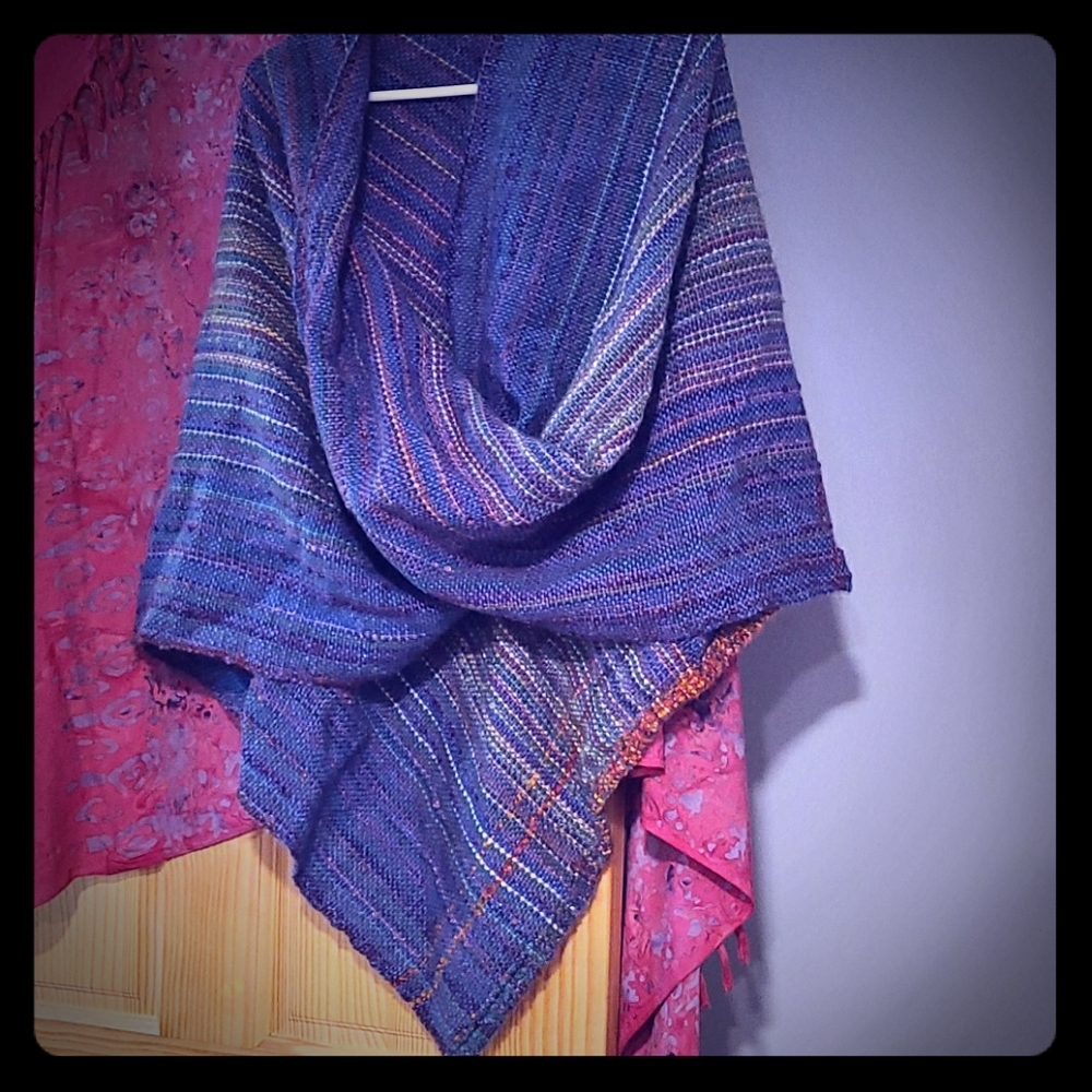 Multi colored poncho